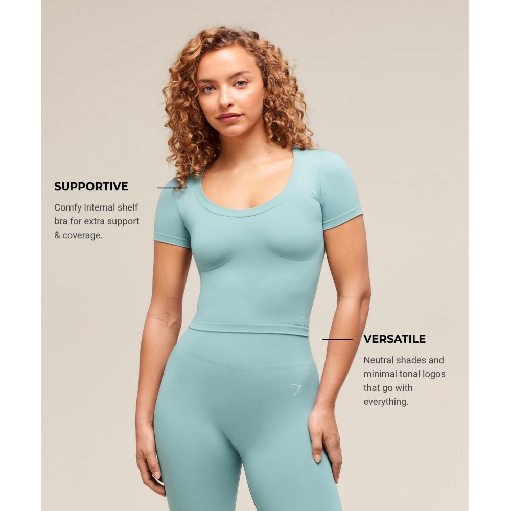 Gymshark SofT SculpT Midi T shirT resT Blue B3b1e Udbb