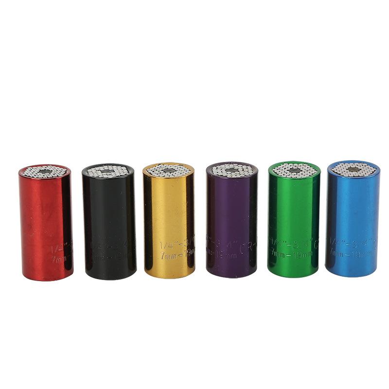 Grip Multi Hand Tools Universal Torque Wrench Head Set Socket Sleeve 7-19mm Socket Head Multifunctional Universal Sleeve