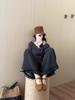 Women's High-End French Lace Knit Patchwork Top - Ruffled, Two-Piece Look, Ideal for Autumn/Winter