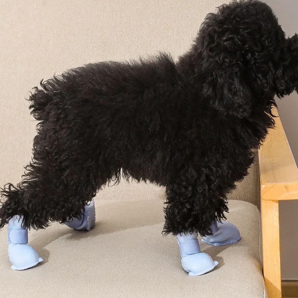 4PCS/Set Anti-Slip Dog Shoes Rubber Rain Snow Boots Outdoor Pet Rain Shoes Pets
