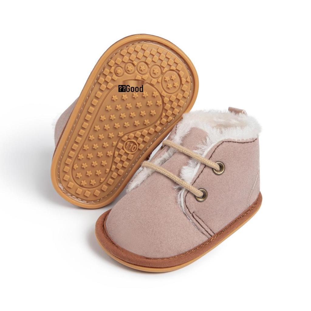 Botas de Bebé para Otoño Invierno con Suela de Goma Antideslizante y Forro de Felpa