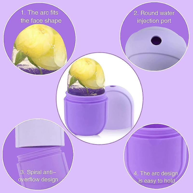 ice Face Roller, Ice Facial Roller For Face Eyes And Neck To Brighten Skin & Enhance Your Natural Glow/reusable Facial Treatment Tools (b, Purple)