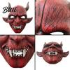 Blood Texture Devil Masque Halloween Scary Demon for Adults Horror Red Full Face Party Haunted House Cosplay Prop Theme