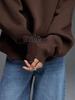 Women's Versatile Loose Plus Velvet Letter Print Sweatshirt - 2024 Autumn/Winter Lazy Style, Thickened, Round Neck