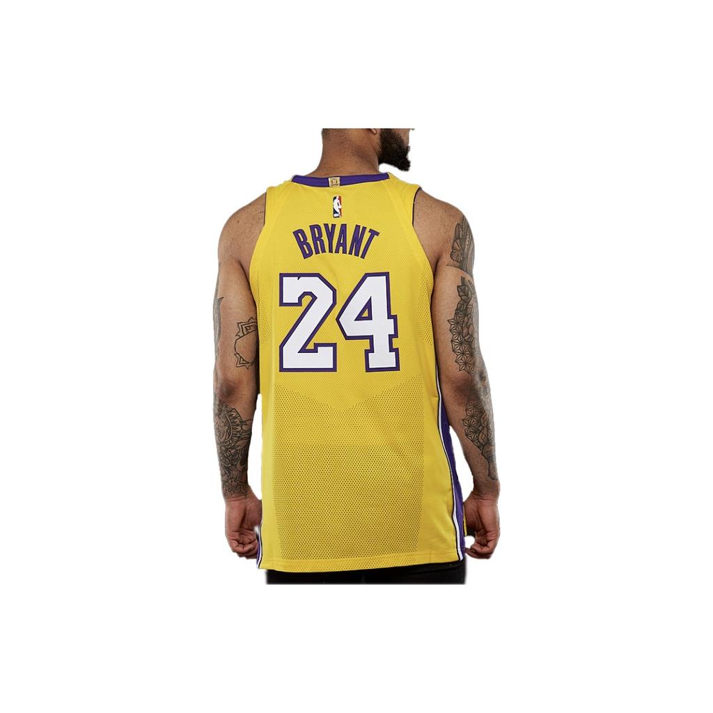 Nike Icon Edition Authentic NBA Jersey, Lakers Kobe #24 Men Tops Yellow AQ2107-728