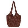 Fashion Korean Style Knitted Shoulder Bag Casual Vintage Woven Tote Bag Leisure Handbag Winter Underarm Bag Autumn