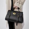 Leather messenger bag cowhide portable shoulder messenger bag tote bag women's new commuter briefcase versatile