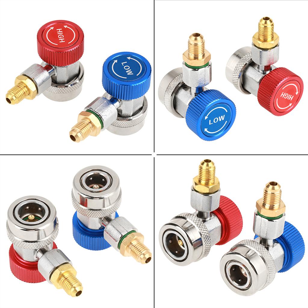 R134 A C Low High Quick Connector Air Conditioning Coupler Adapter with Cap