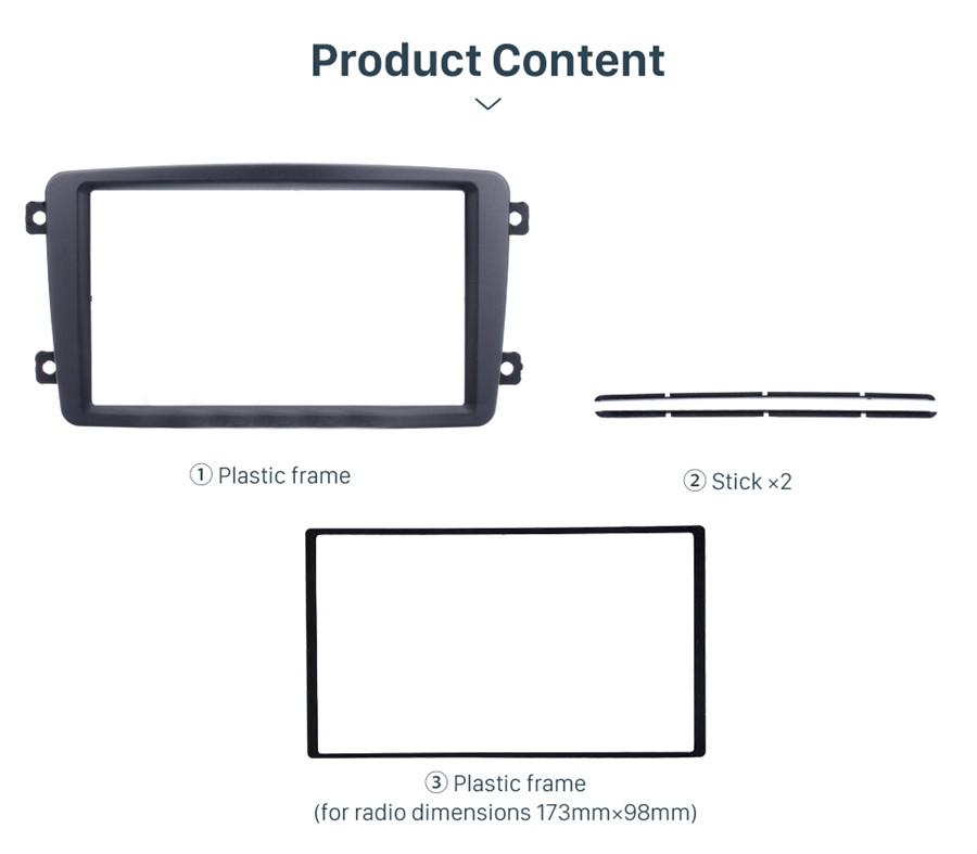 2 Din Car Stereo Radio Fascia Panel Plate Frame CD DVD Dashboard Panel Audio Frame For Mercedes For BENZ C CLASS W203 2002-2004