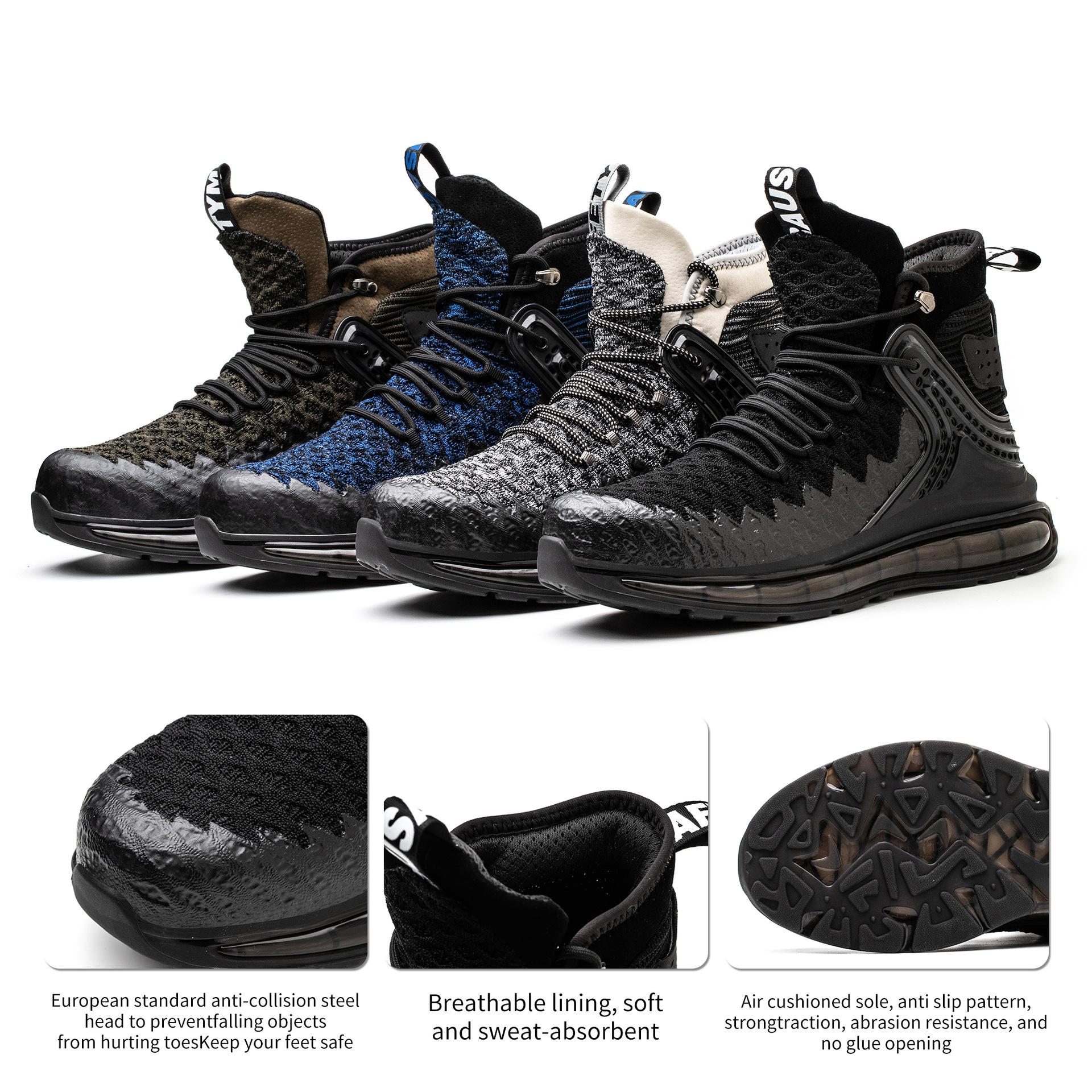 Черные рабочие туфли со стальным носком — фото 5