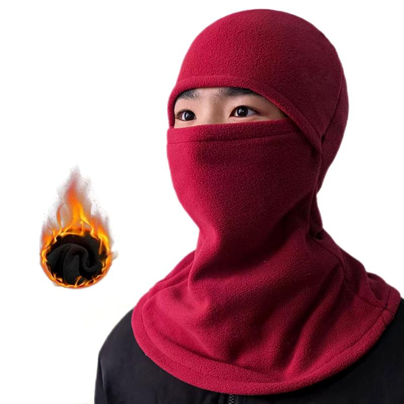 

Winter Warm Outdoor Riding Full Face Mask Covers Balaclava Fleece Motorcycle Fishing Skiing Face Mask Warm Windproof Cover Hat вина червоного кольору