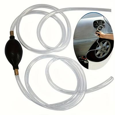 1 Multi-Purpose Portable Suction Pump with Flexible PVC Hose, Suitable for Diesel, Gasoline, Water, and Pool Fuel, Essential Tool for Cars