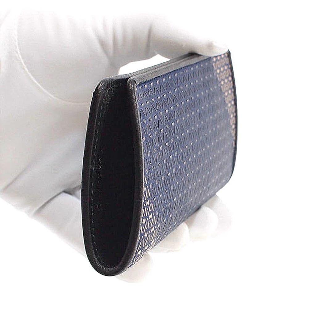 Inden Glasses Sack Deerskin Ihori Gourd Pattern Navy Blue x Black and White Lacquer 8218 [Indenya]