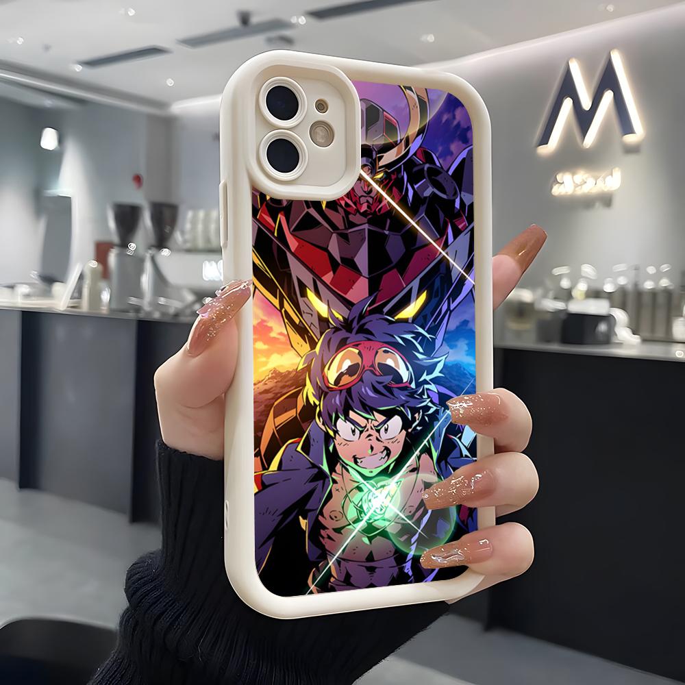 Anime Gurren Lagann Phone Case For IPhone Air 17 Pro Max 16 E 15 14 Pro Max 13 12 11 Mini Plus Soft Silicone White Cover