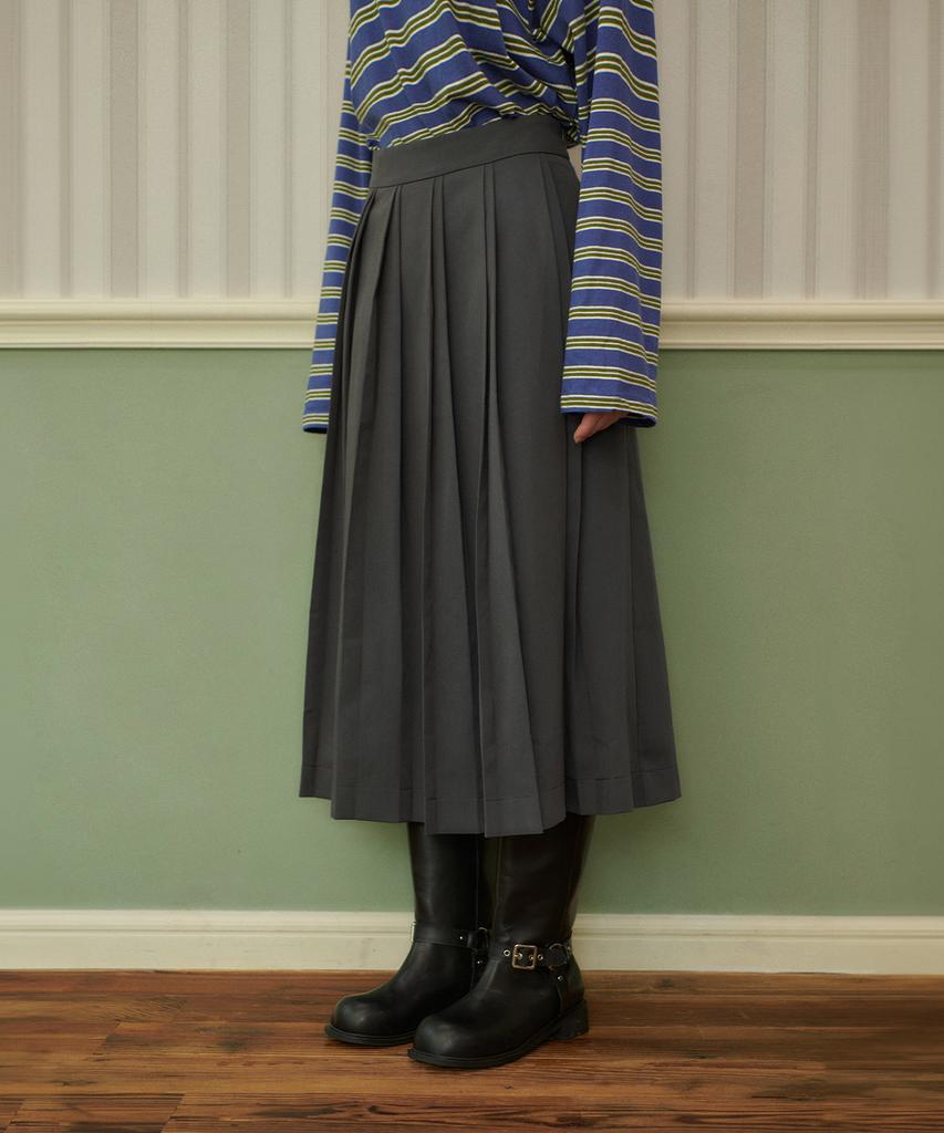 PANDORAFIT Zunny Modern Pleats Long Skirt