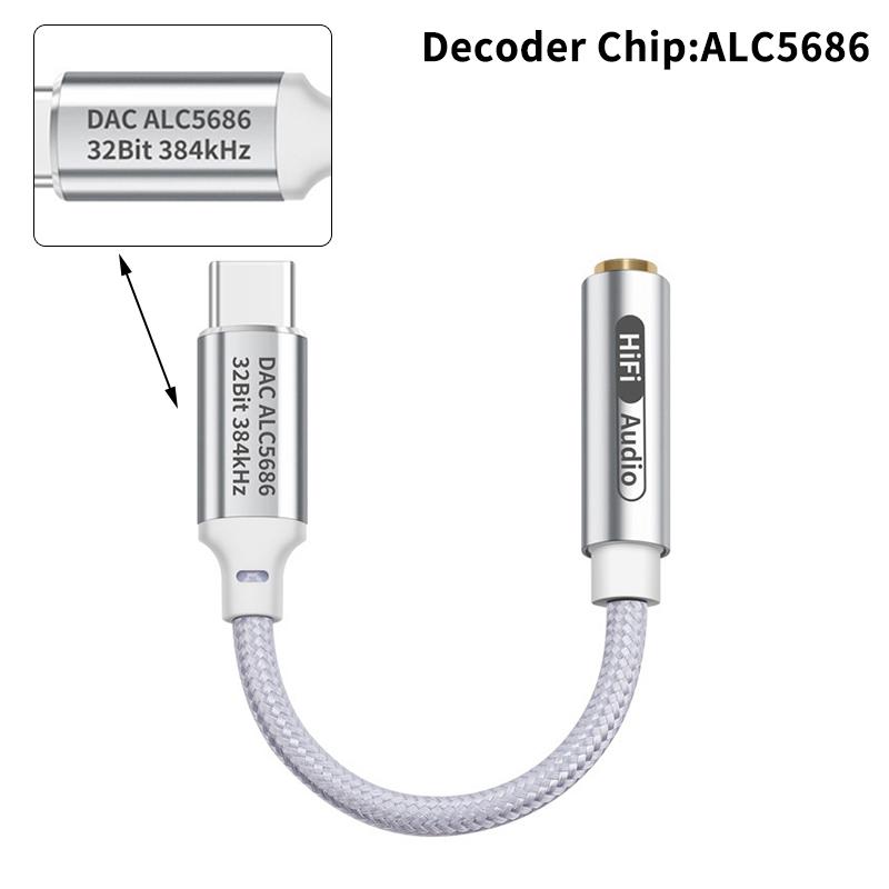 Type C To 3.5Mm Hifi Dac Headphone Amplifier Cx31993 Chip Usb C Audio Decoder Amp Adapter Dac Amplifier For Iphone 16/Android