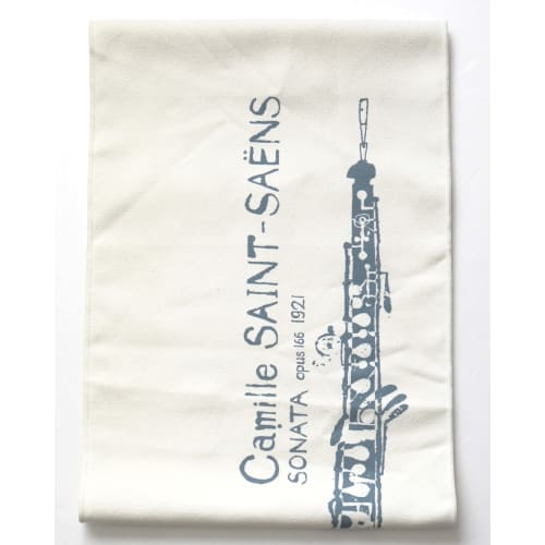 

Microfiber cloth the same length as an oboe. Oboe illustration. Ideal for wiping down instruments. Protects instruments from the cold air of air co