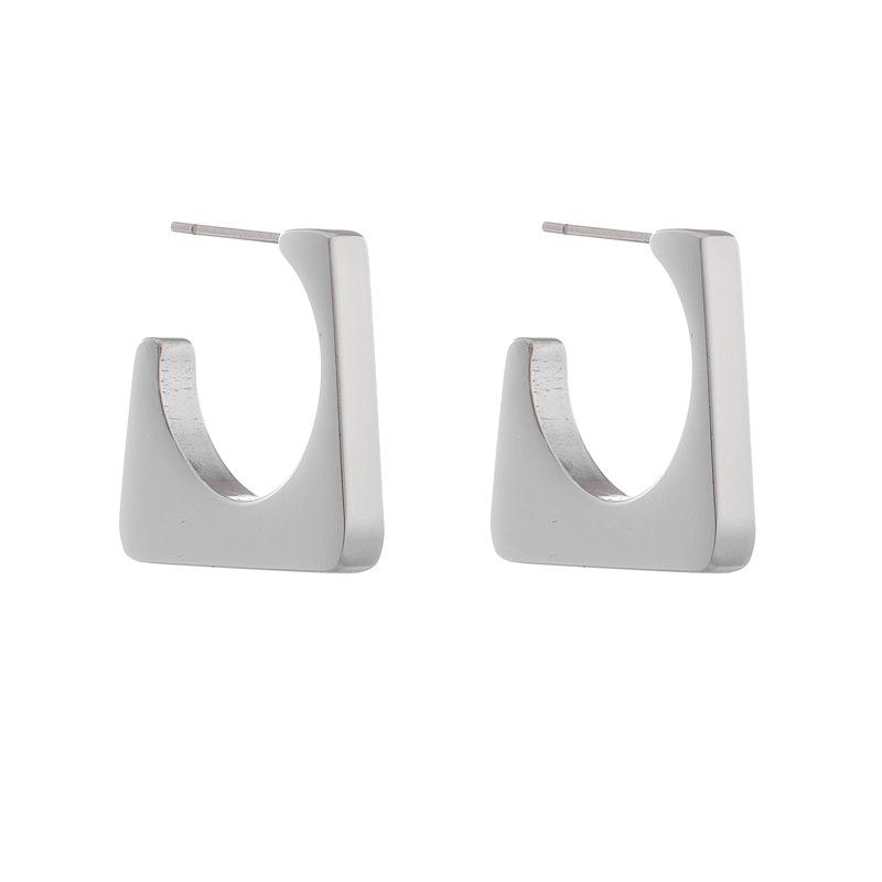 Titanium Steel Gold Chunky Twisted Hoop Earrings Non Fading Versatile Ear Cuff for Women