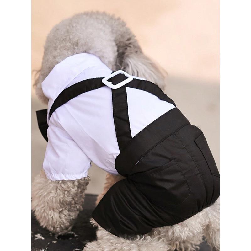 1pc Pet Cooling Shirt, 4-Leg Design, Formal Collar, Cat Dog Clothes