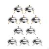Chafing Dish Buffet Food Warmer Clear Lid Plates Portable Round Small Pot Camping Stove for