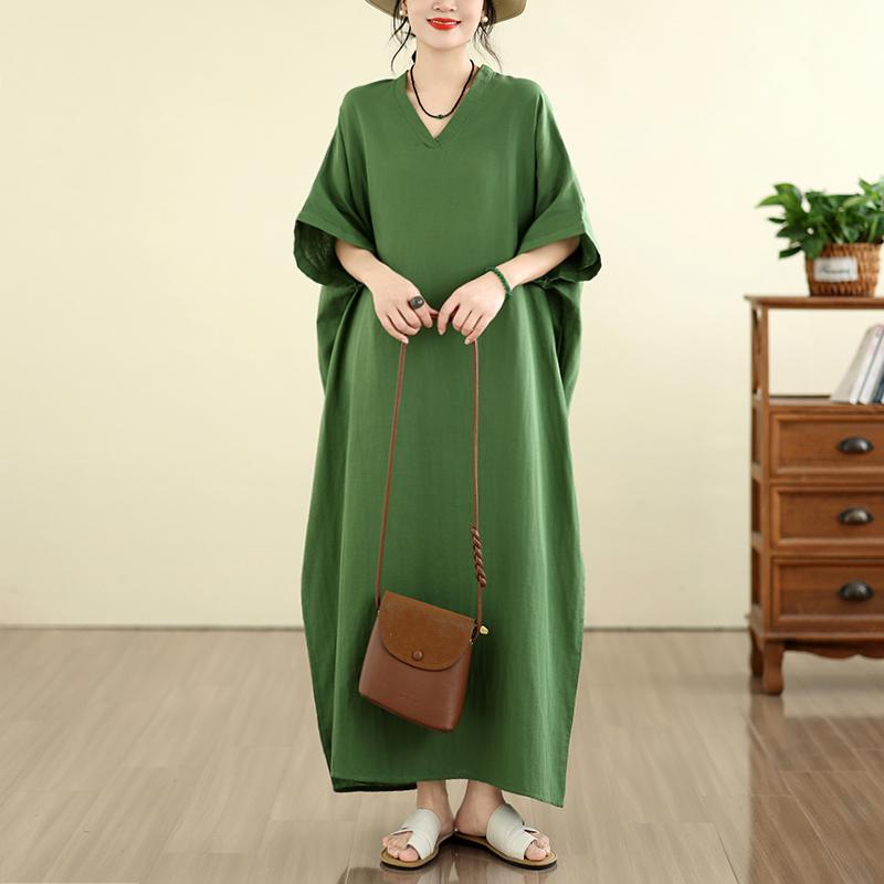 DIMANAF New 2026 Women Plus Size Summer Casual Holiday Long Dress Cotton Loose Oversize Maxi Beach Sundress Solid Elegant Lady