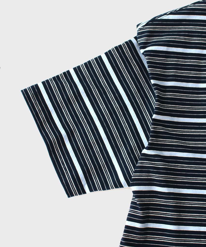 Maseumaluljeueopaeleol Daily Cotton Stripe T-Shirt_Navy