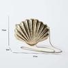 Gold-plated Bag Clutch Small Shell Shoulder Fashion New Evening Crossbody Women's Hand Wallets Bags Famous Luxury Brand Handbag
