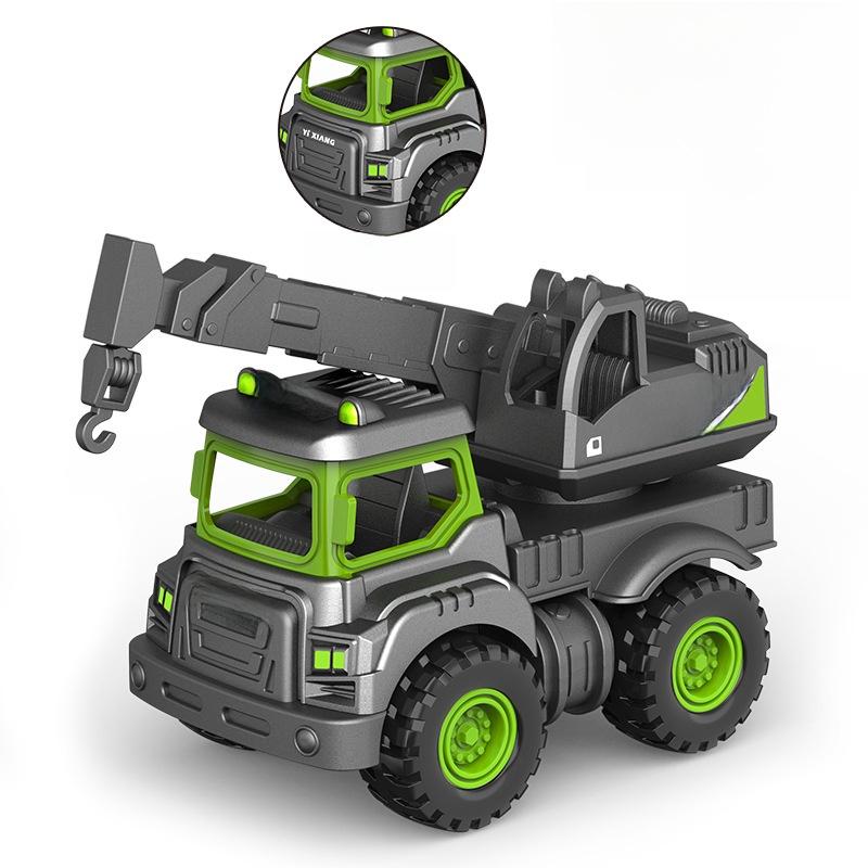 

Alloy Excavator Inertial Mixer Truck Dump Truck Crane Model Children Car Toy Crane Alloy