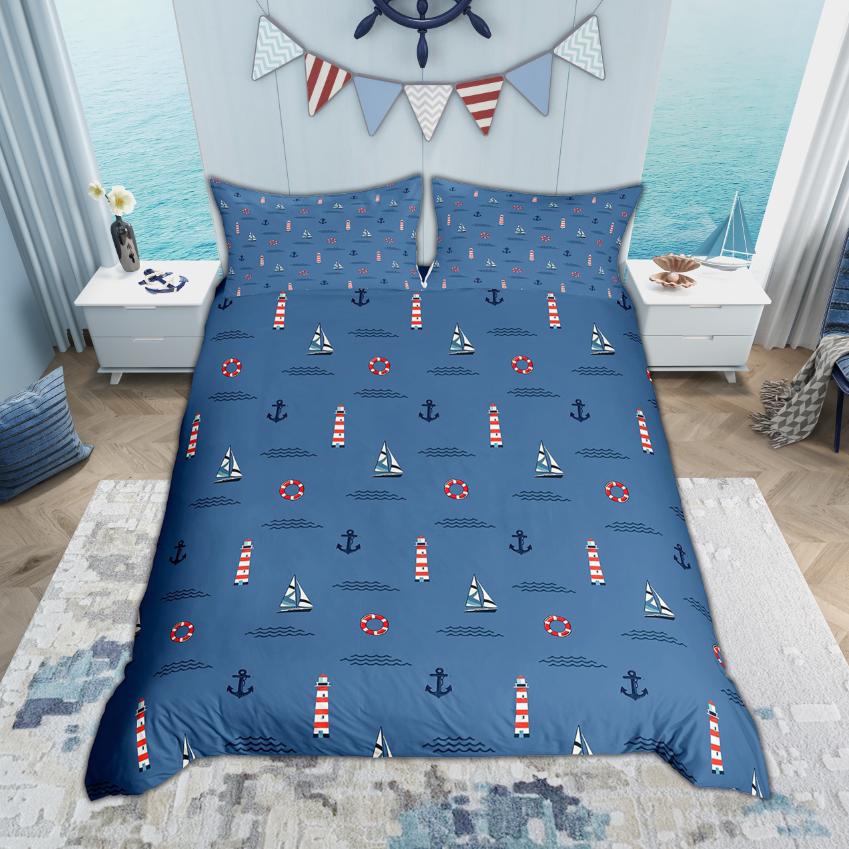 

Comforter Homewish Tropical Beach For Kids Ocean Animal Wildlife Fish Bedding Sea Marine Theme Set Comforter (quilt)-EU Single(135*200cm)3pcs