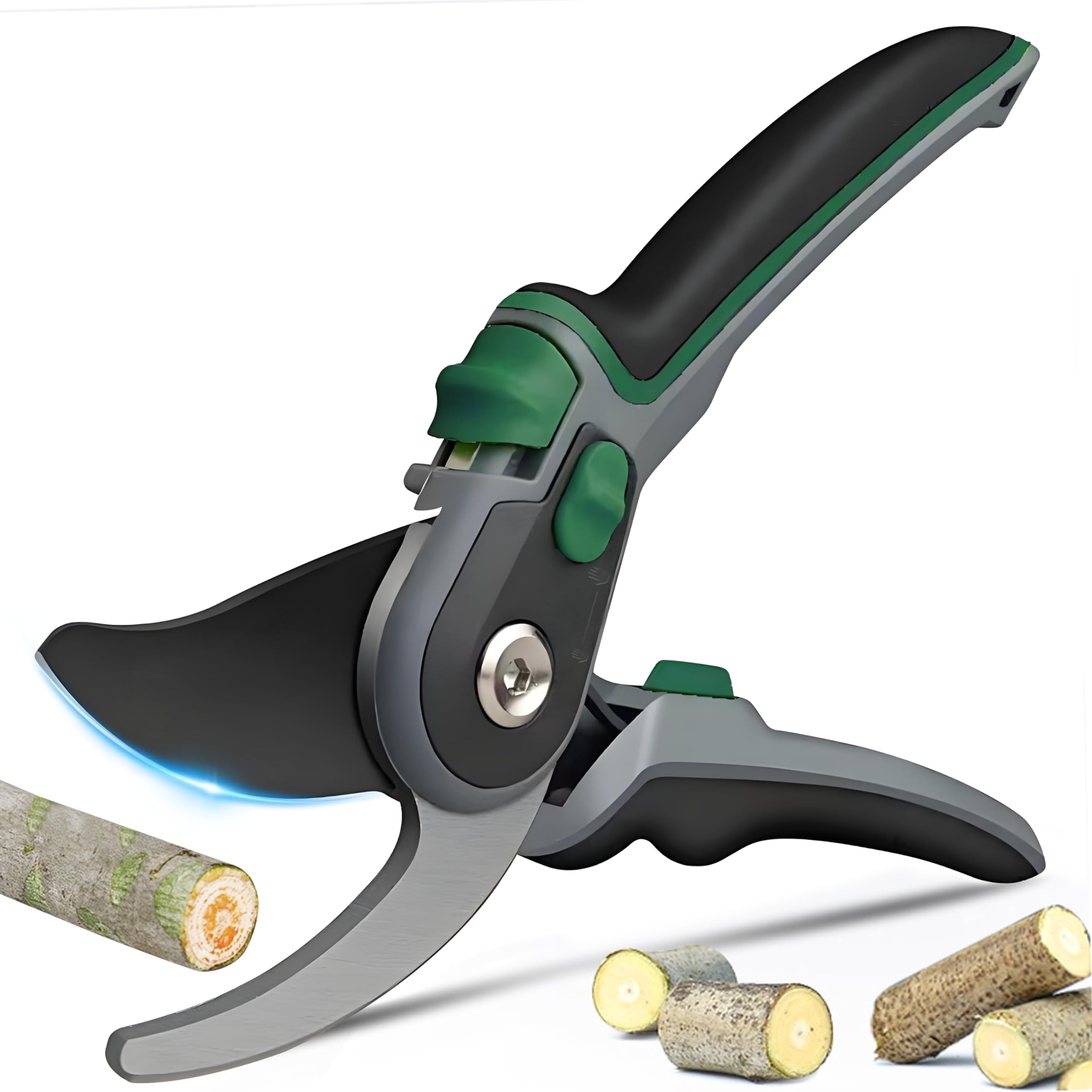 

Обрезка обрезка обрезка регулируемая садовая обрезка легко блокируемое хранение режет ветки и цветы до 23 мм в MIITO садовые ножницы, серый