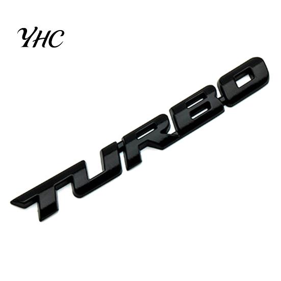 Cool 3D Alloy Metal Letter Turbo Car Motorcycle Emblem Badge Sticker Decal Decor