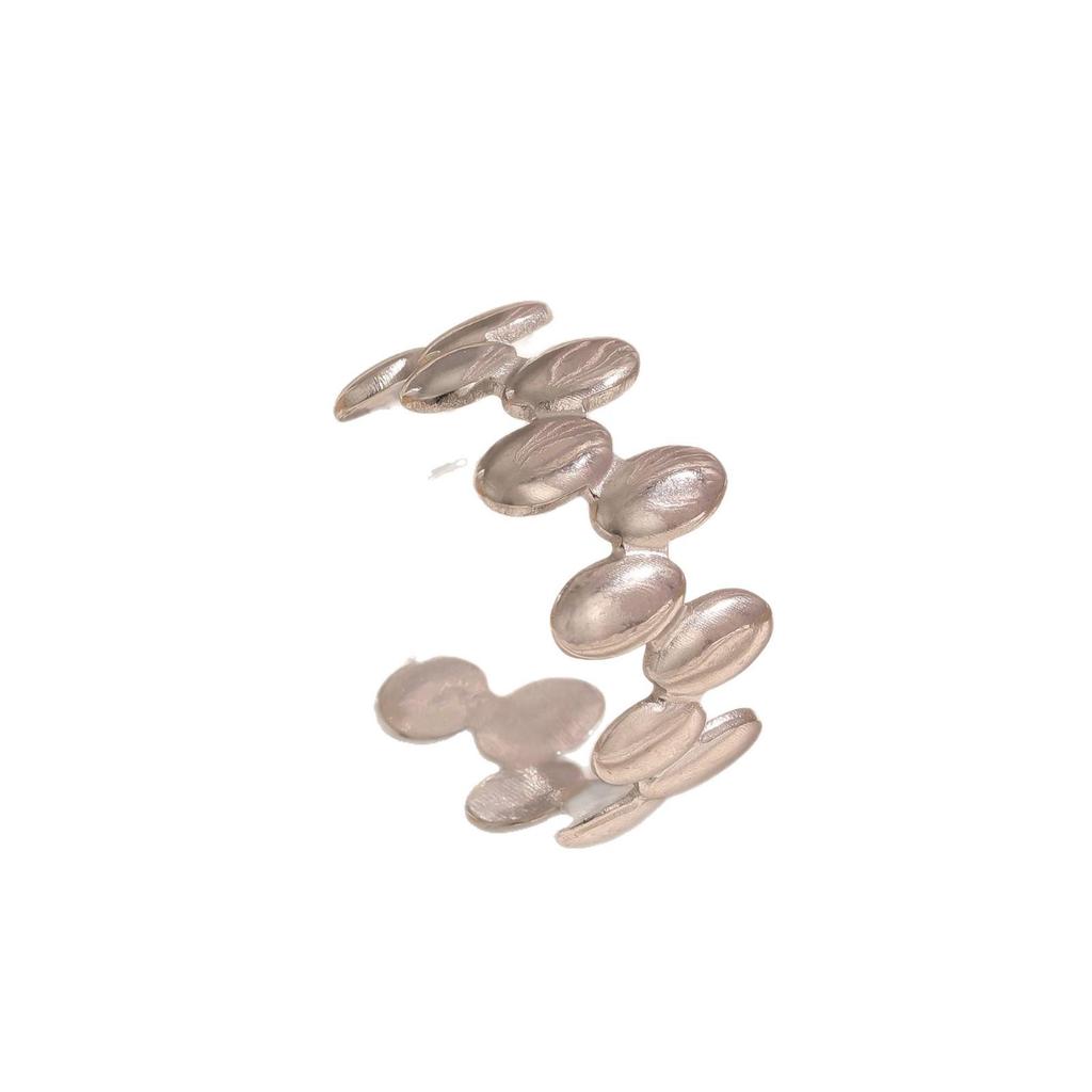 European & American Style Stainless Steel Layered Round Bead Ring for Women – Fade-Resistant Trendy Temperament Jewelry