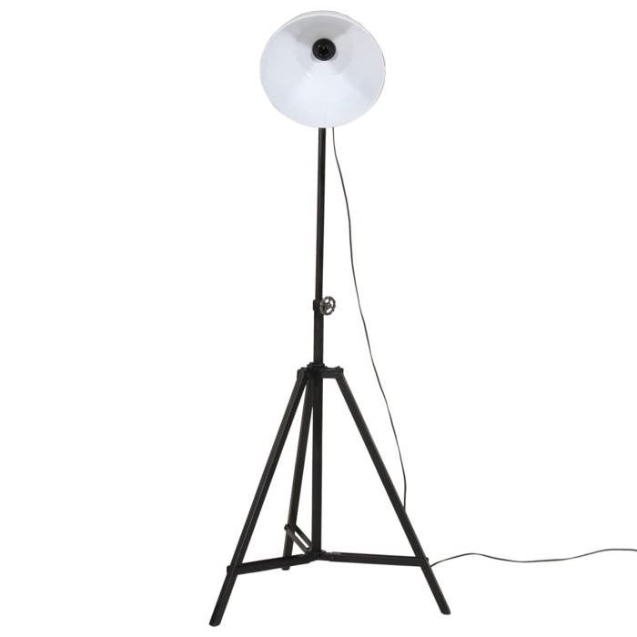 VidaXL Lampadaire 25 W blanc 61x61x90/150 cm E27, lampe, lampe sur pied, lampe industrielle, lumière, lampe de lecture, 371865
