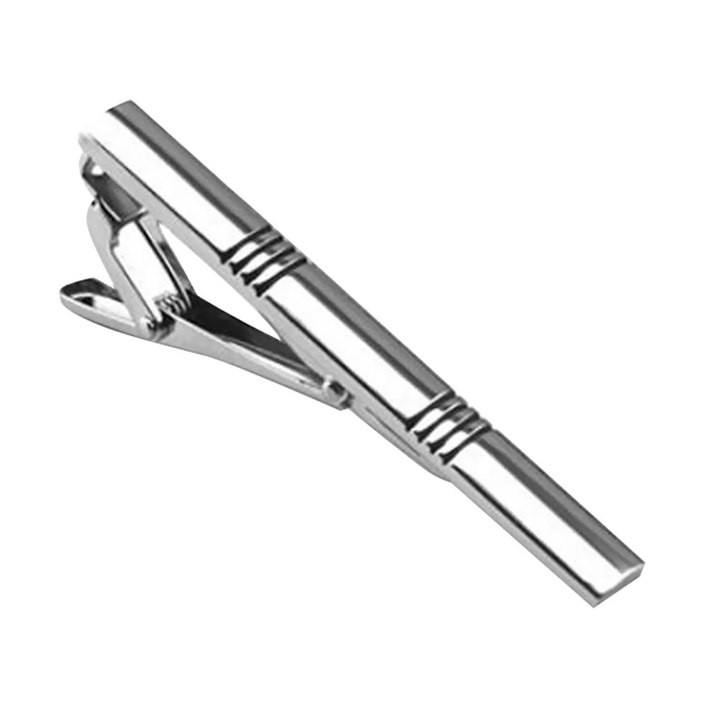 Buy Men Tie Pin Silver Metal Clip Collar Necktie Clasp Wedding Party