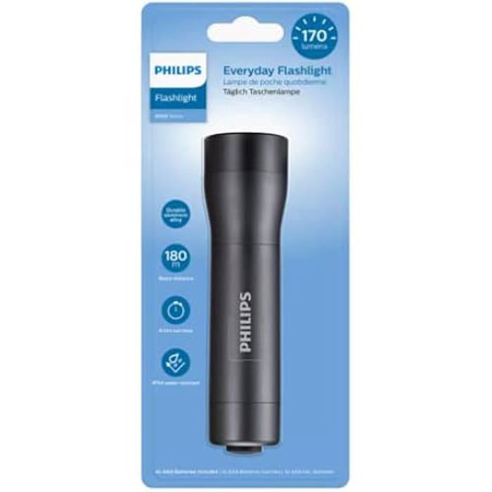 Lampe De Poche LED - PHILIPS - SFL4001T/10 - 170 Lumens - Étanche IPX4 - 12h Autonomie