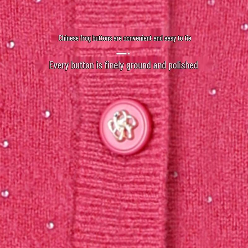 Yuzhaolin Women's Autumn Jacquard Knit Cardigan