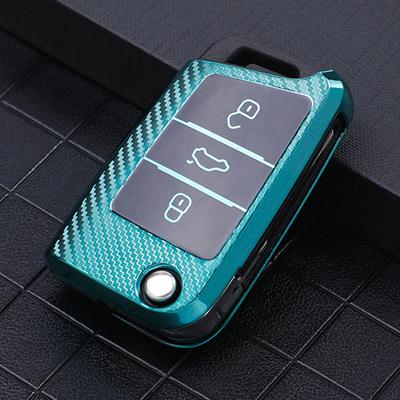 Tpu Carbon Filber Car Key Case Cover For VW Volkswagen Golf 7 MK7 Tiguan MK2 For SEAT Ateca Leon FR 2 Ibiza For Skoda Octavia