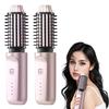3-In-1 Hair Curling Iron Brush Portable Fast Heating Thermal Brush USB Rechargeable Travel Cordless