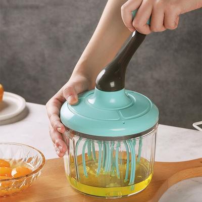 Non-Slip Ergonomic Manual Whisk Lightweight Rotary Handle Hand Crank Beater Easy Clean Portable Cream Mixer Kitchen Baking