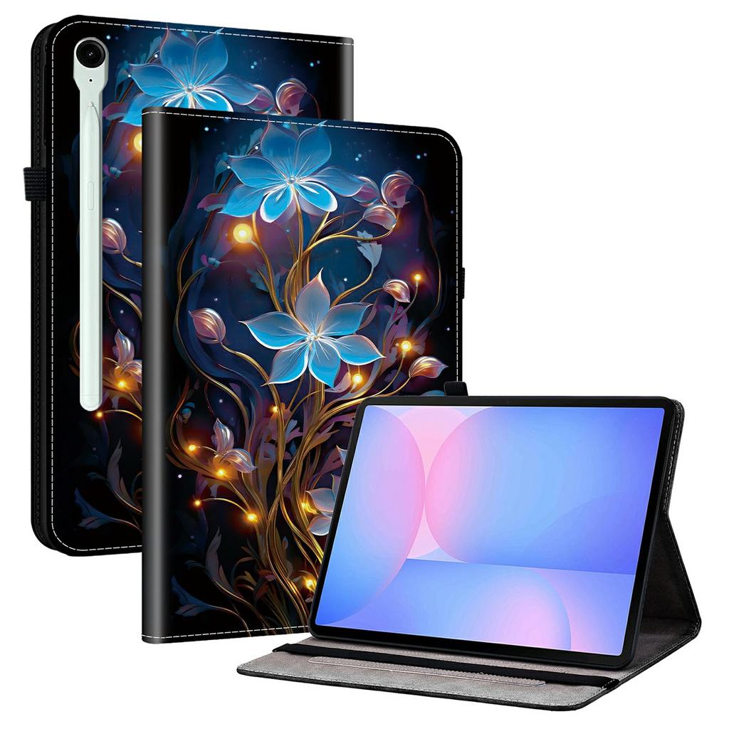 For Samsung Galaxy Tab S10 FE+ Leather Case Pattern Printed Stand Tablet Cover with Card Slots