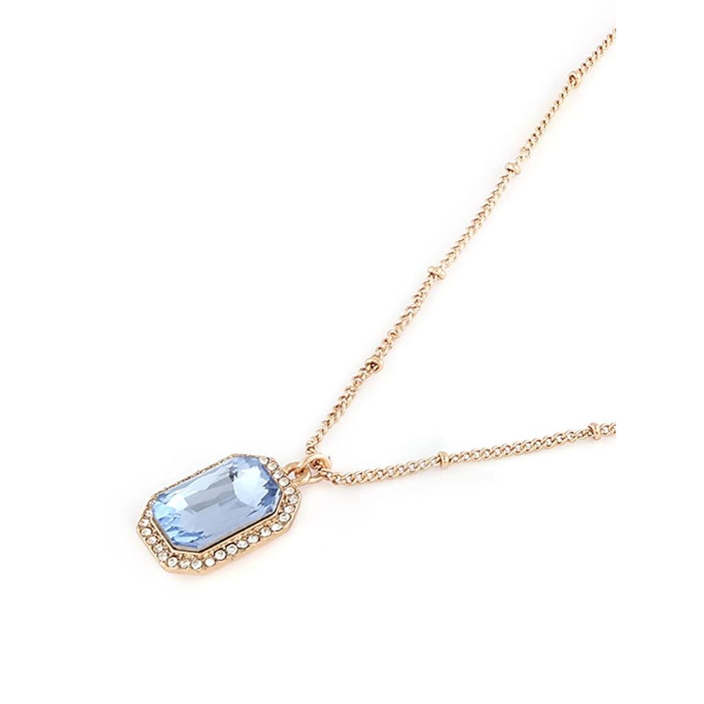 Blue Rhinestone & Austrian Diamonds Embellished Contemporary Pendant Chain For Women