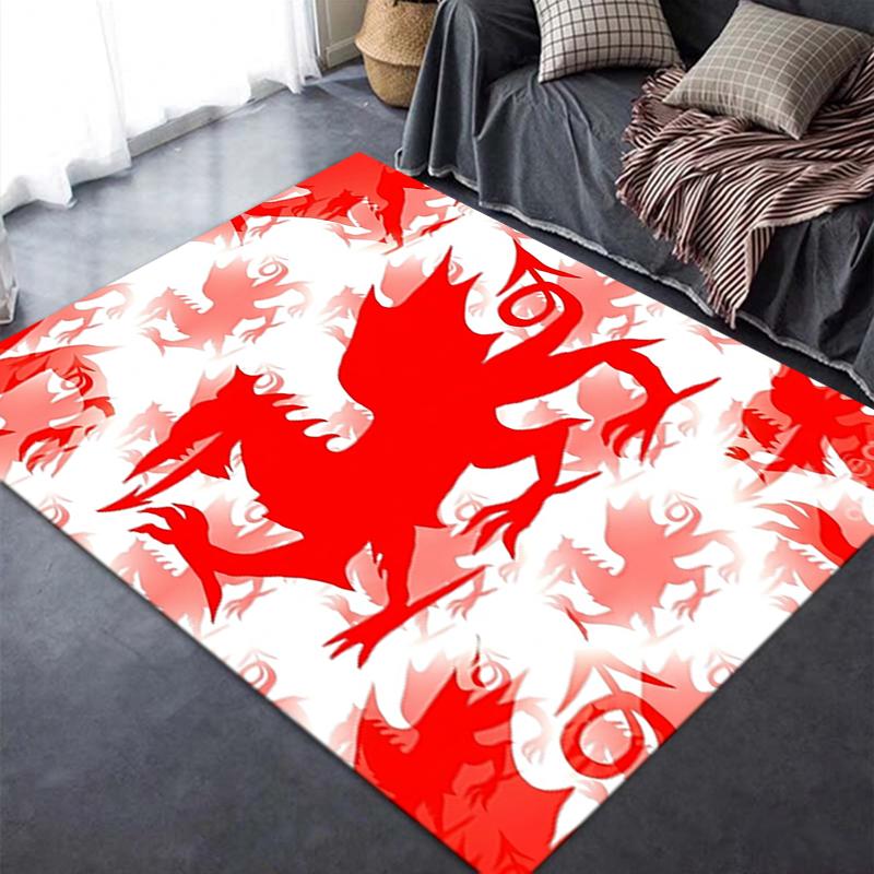 Y Ddraig Goch Carpet Rug For Living Room Bedroom Home Sofa Decorationkids Play Nonslip Floor Mat