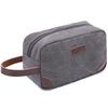 Casual Men's Handbag Grey Clutch, Business Cosmetic Bag, Waterproof Toiletry Organizer 25x9x15cm