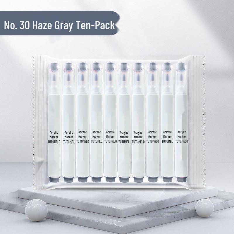 Single Color 36-Pack Waterproof Art Markers - Black, White, Red Opaque - Ideal for Kids' Painting