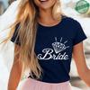 Team Bride Matching T-Shirts Diamond Ring Graphic Tees Bachelorette Hen Party Summer Short Sleeve O Neck Tops for Bridesmaids