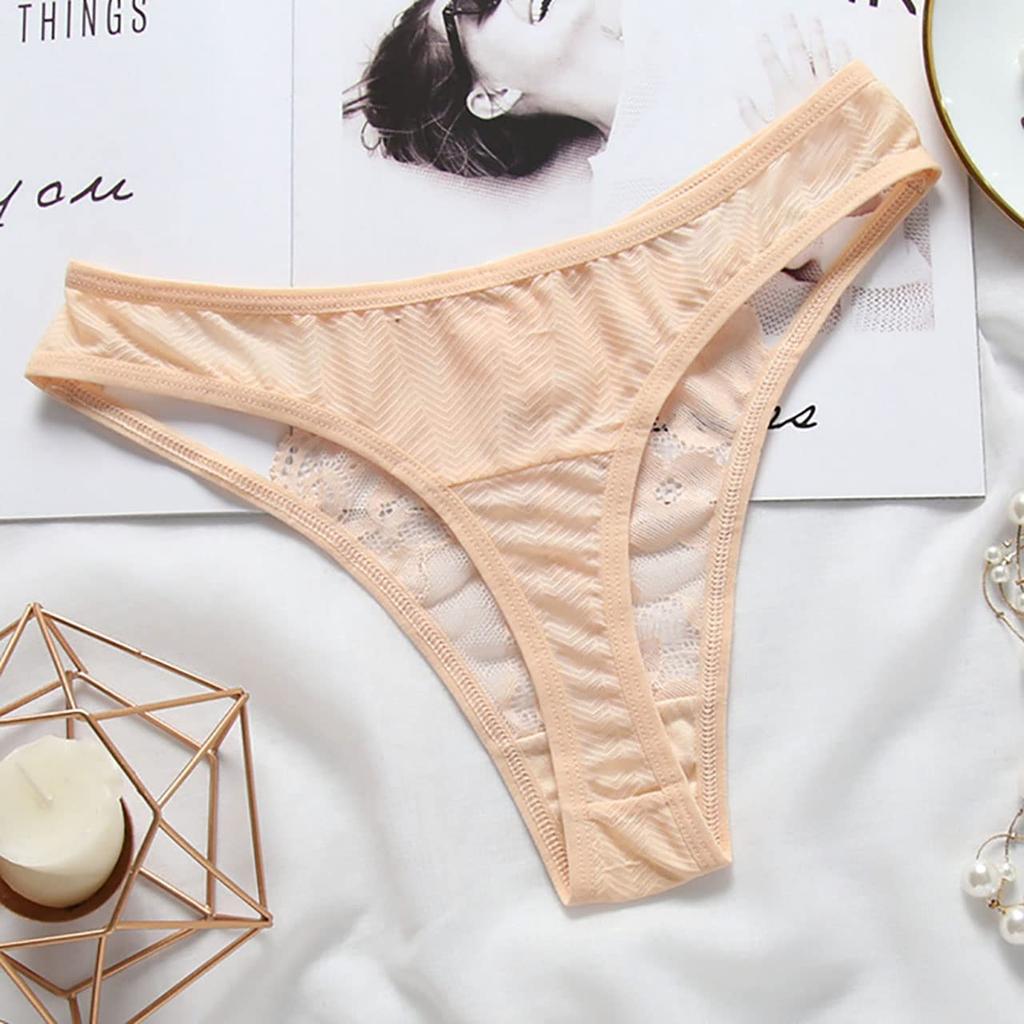 WHITE FANG Panties with Sexy TT220 Women's T-Back See-Through Ribbon, Lingerie, (Purple)