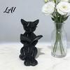 Katzen Schreibtisch Dekoration 3D Gedruckte Lese Statue Hält Buch Brille Figur Dekoration Moderne Dekorative Tier Skulptur für Zuhause Büro Weiße Statue