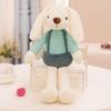 Cartoon Long Cuddly Eared Bunny Plush Toy Vest Stuffed Animal Doll Kids Gift