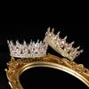 European-American Queen Crystal Alloy Round Crown Wedding Headdress