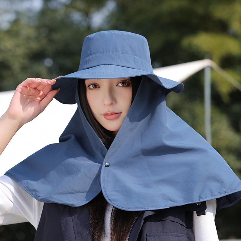Waterproof quick-drying large shawl sunscreen sun hat children's fashion versatile casual sun hat hiking bucket hat
